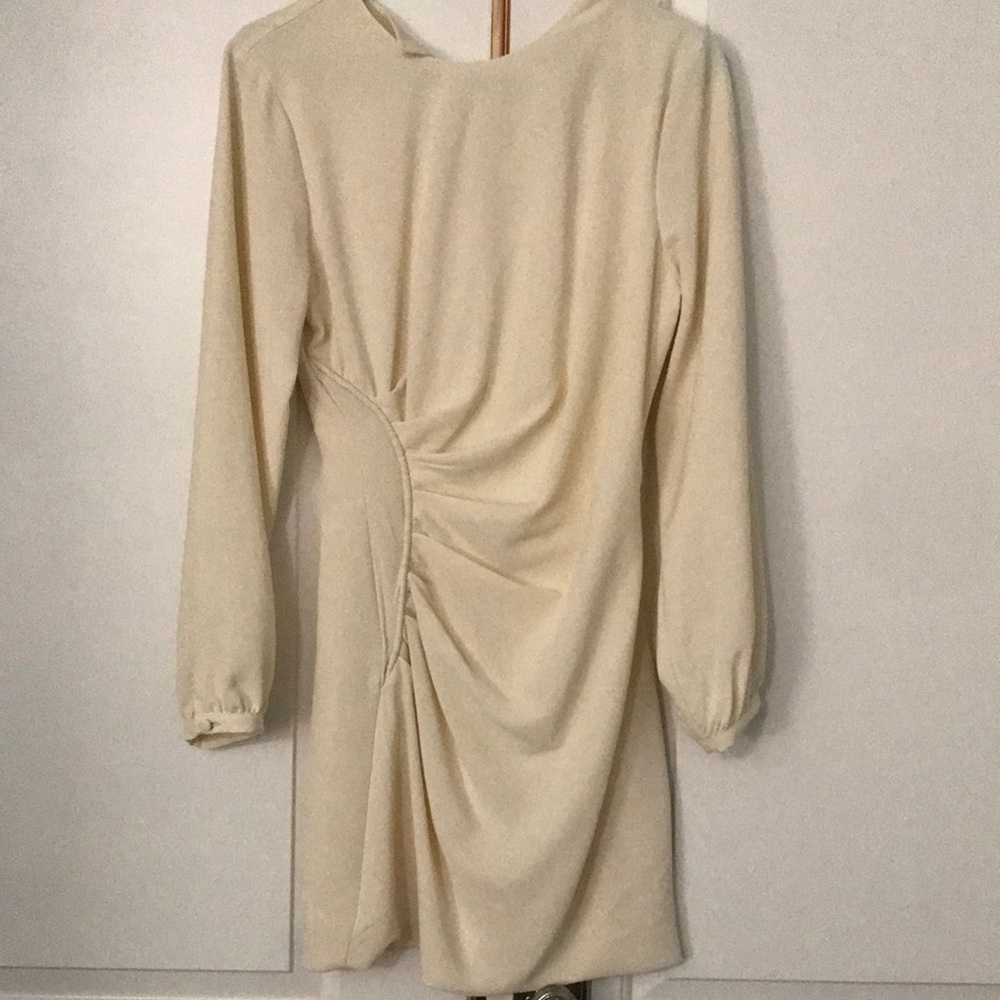 NWT Zara Cream Long Sleeve Dress